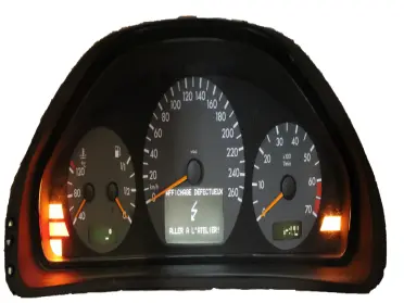 Compteur Mercedes Classe E VDO Modèle avec 3 afficheurs