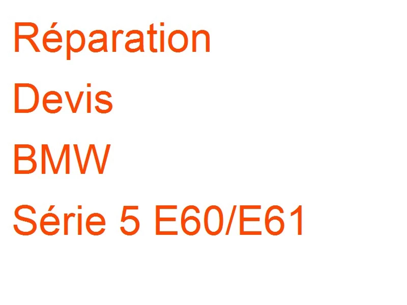 Devis BMW Série 5 E60/E61
