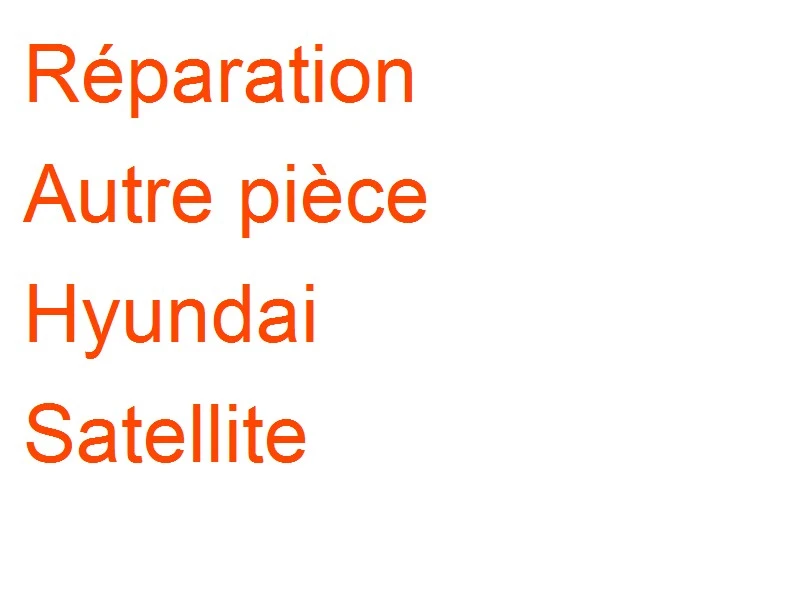 Autre pièce Hyundai Satellite