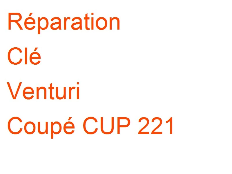 Clé Venturi Coupé CUP 221
