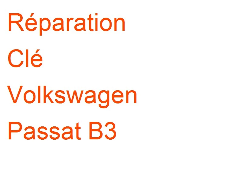 Clé Volkswagen Passat B3