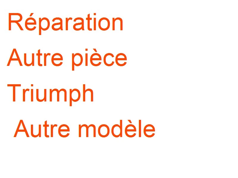 Autre pièce Triumph Autre modèle
