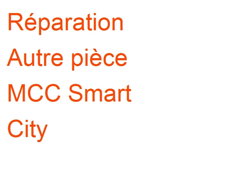 Autre pièce MCC Smart City