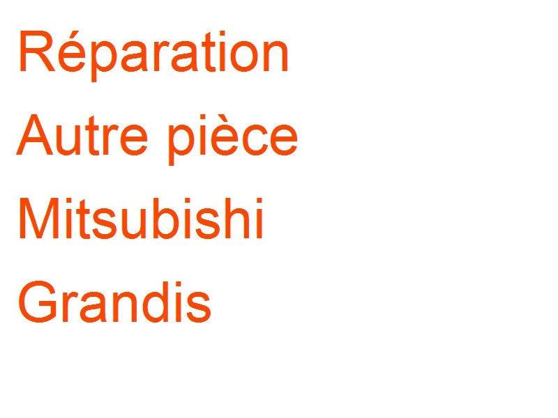 Autre pièce Mitsubishi Grandis
