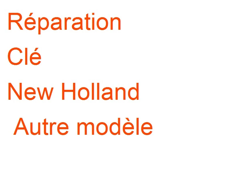 Clé New Holland Autre modèle