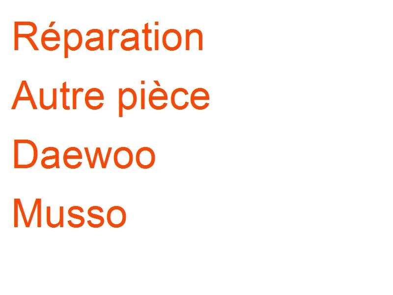 Autre pièce Daewoo Musso