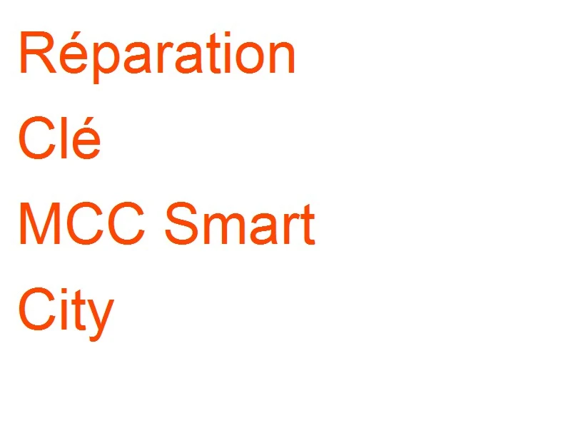 Clé MCC Smart City