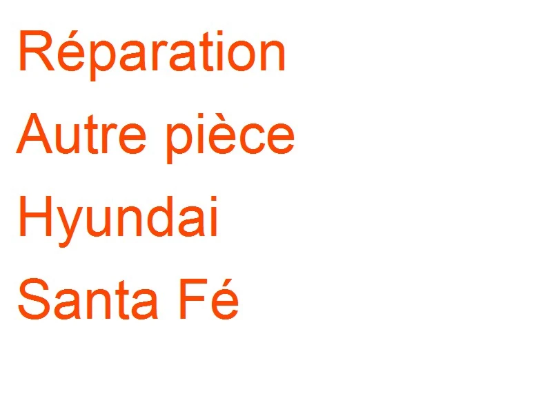 Autre pièce Hyundai Santa fé 2