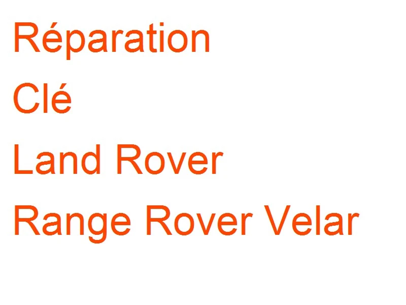 Clé Land Rover Range Rover Velar