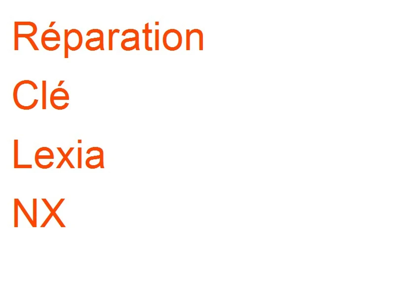 Clé Lexia NX