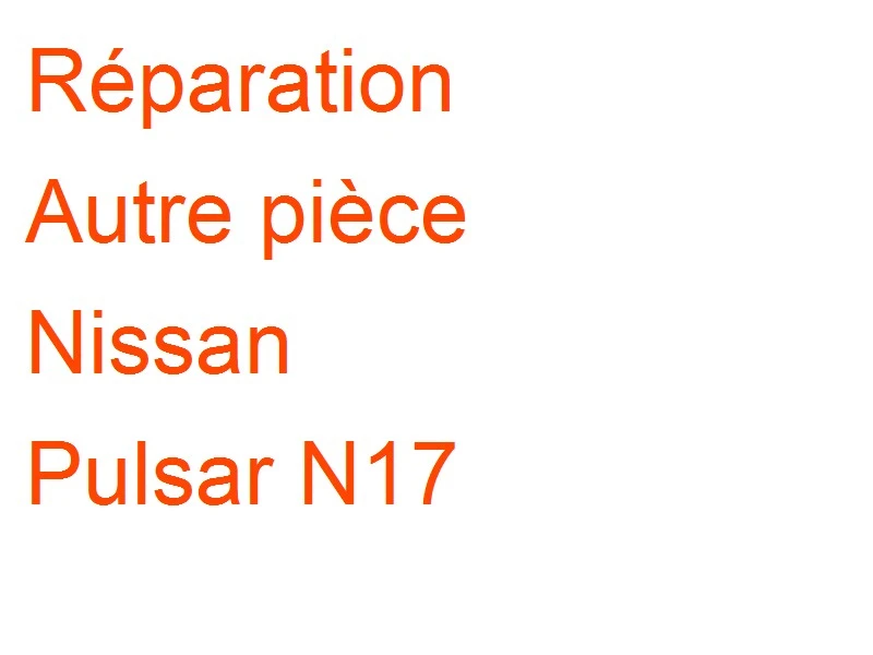 Autre pièce Nissan Pulsar N17