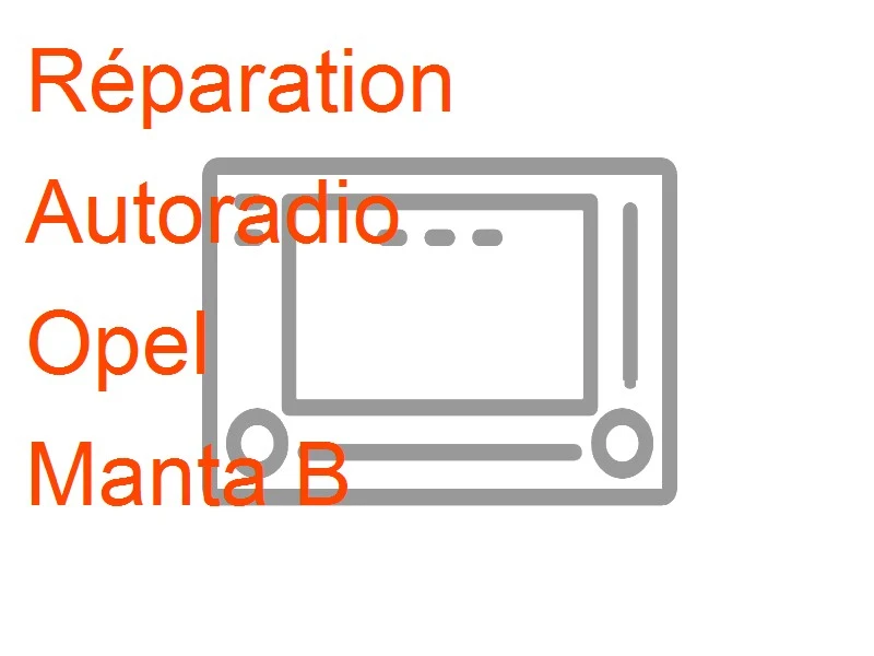 Autoradio Opel Manta B