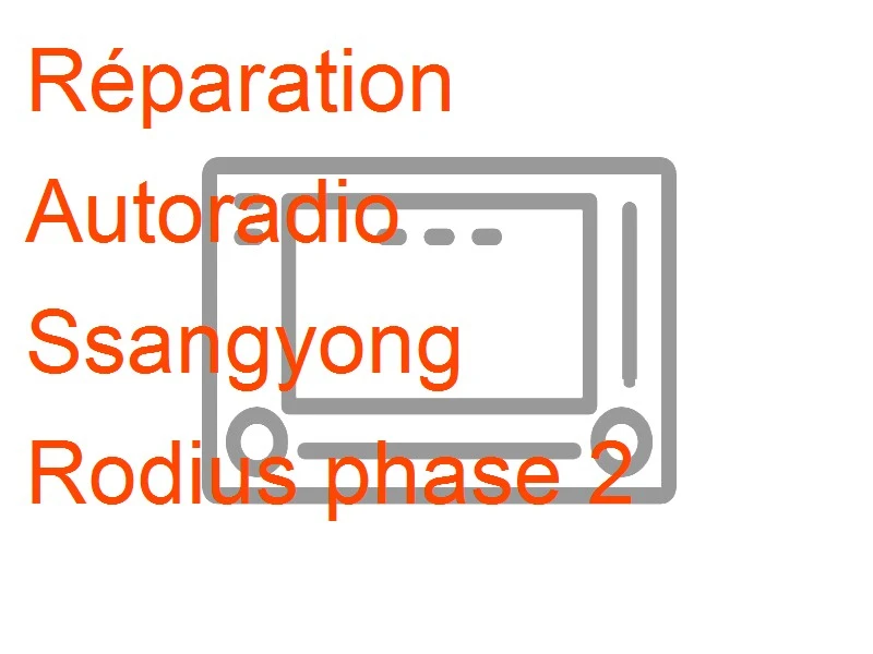 Autoradio Ssangyong Rodius phase 2