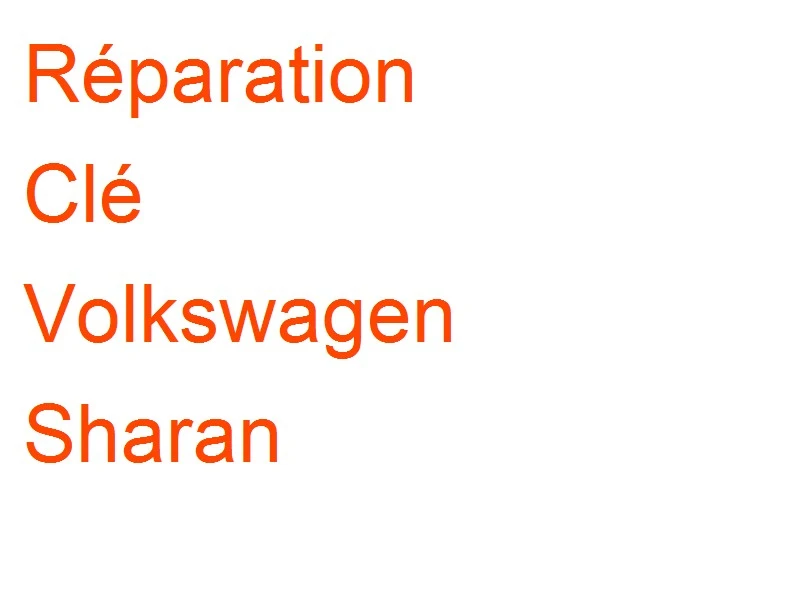 Clé Volkswagen Sharan