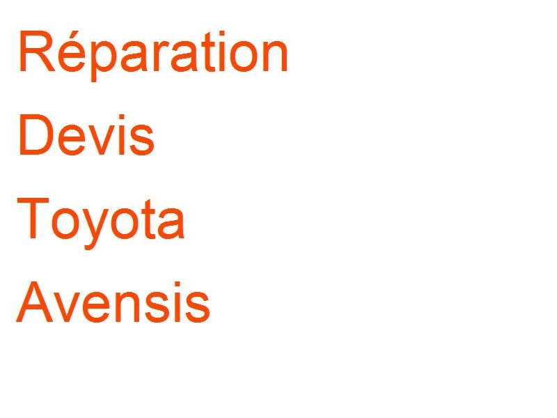 Devis Toyota Avensis