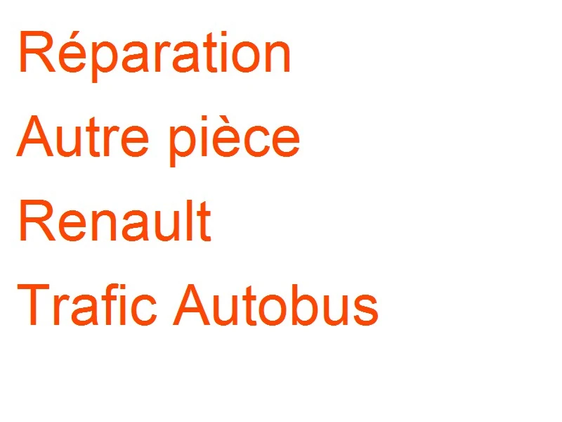 Autre pièce Renault Trafic Autobus