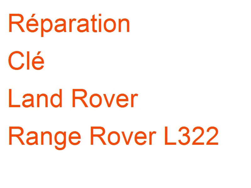 Clé Land Rover Range Rover L322