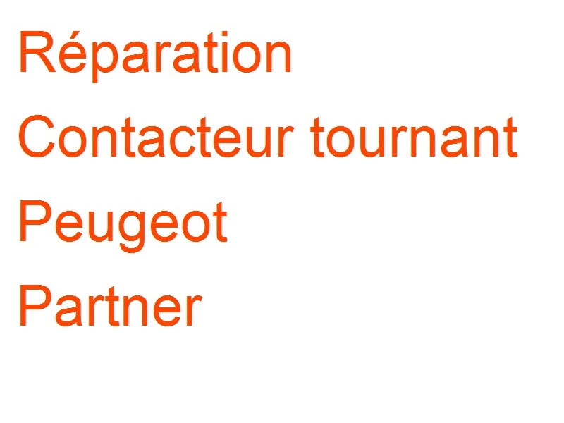 Contacteur tournant Peugeot Partner