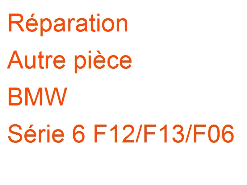 Autre pièce BMW Série 6 F12/F13/F06