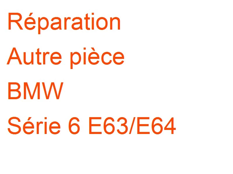 Autre pièce BMW Série 6 E63/E64