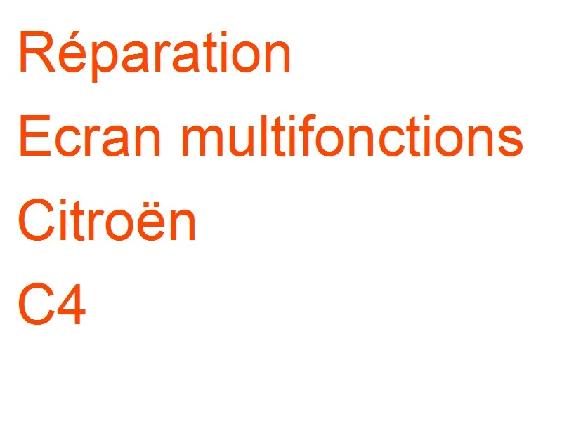 Ecran multifonctions Citroën C4 Johnson Controls (JCAE) EMF A+