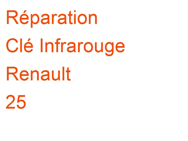 Clé Infrarouge Renault 25