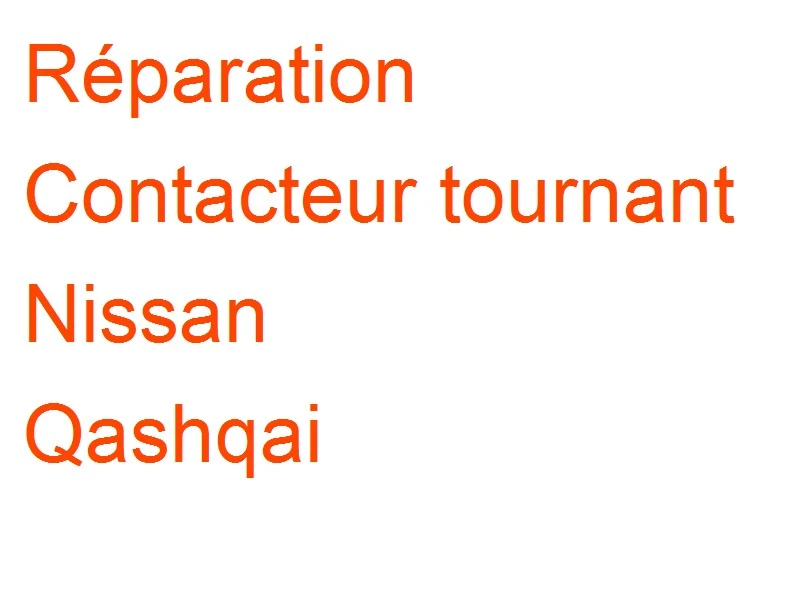 Contacteur tournant Nissan Qashqai
