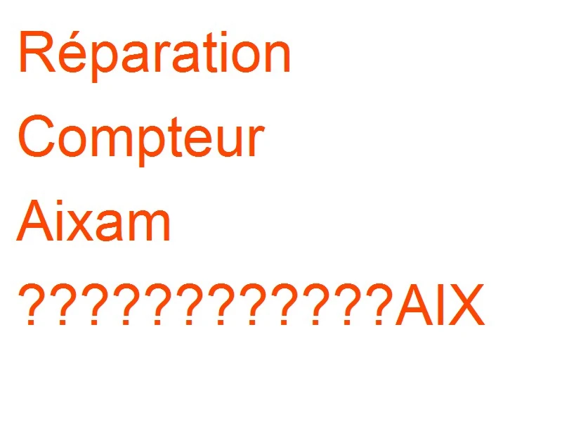 Compteur Aixam ????????????AIX