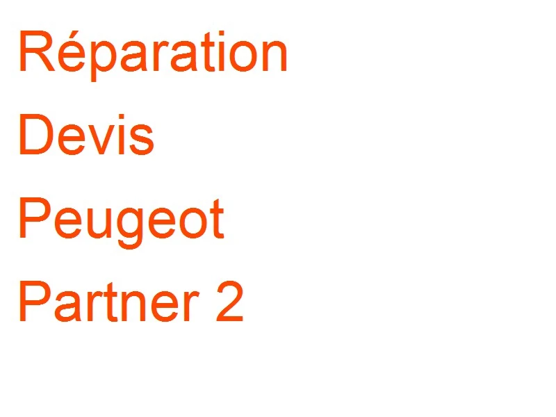 Devis Peugeot Partner 2