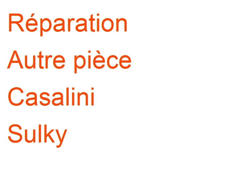 Autre pièce Casalini Sulky