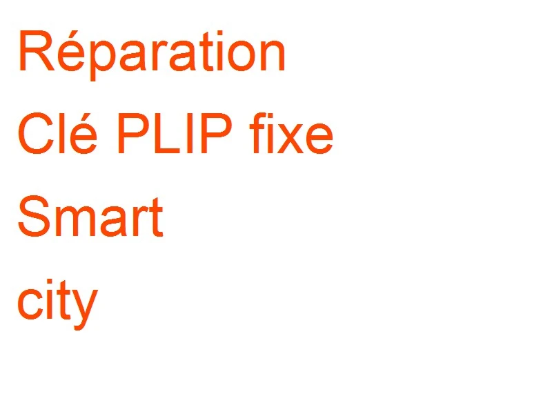 Clé PLIP fixe Smart city