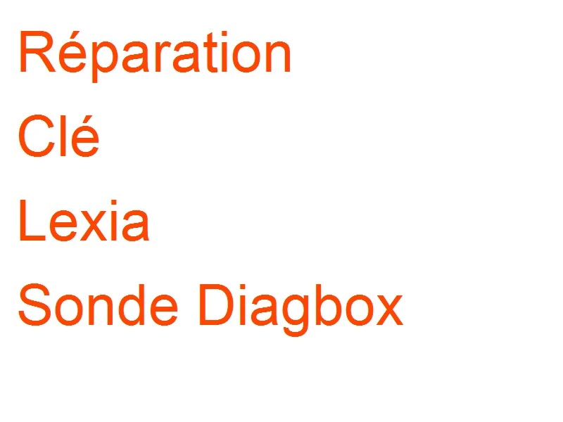 Clé Lexia Sonde Diagbox