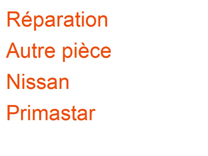 Autre pièce Nissan Primastar