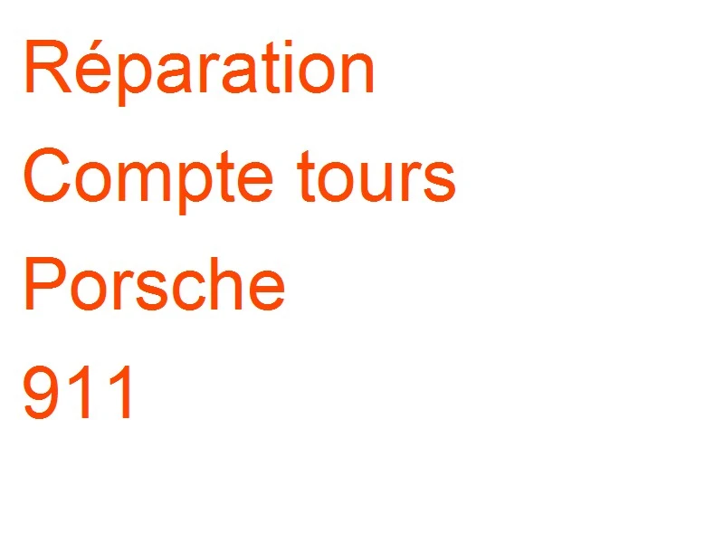 Compte tours Porsche 911