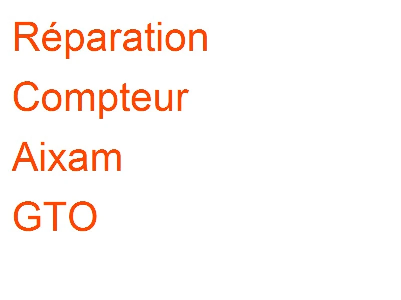Compteur Aixam GTO