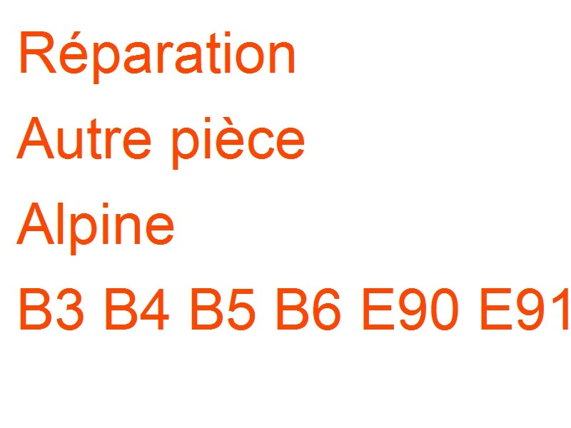 Autre pièce Alpine B3 B4 B5 B6 E90 E91 E92 E93