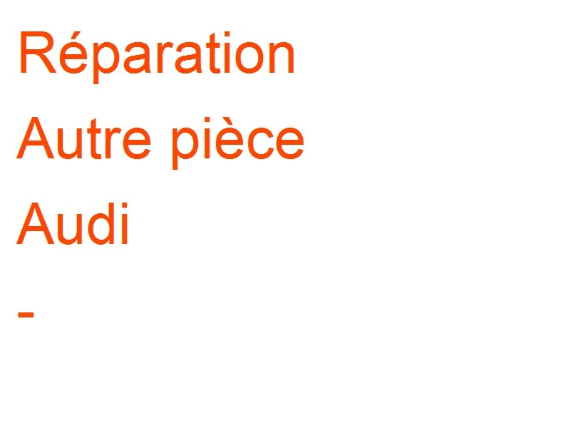 Autre pièce Audi -