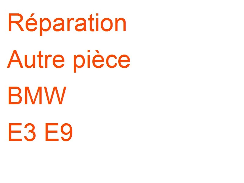 Autre pièce BMW E3 E9
