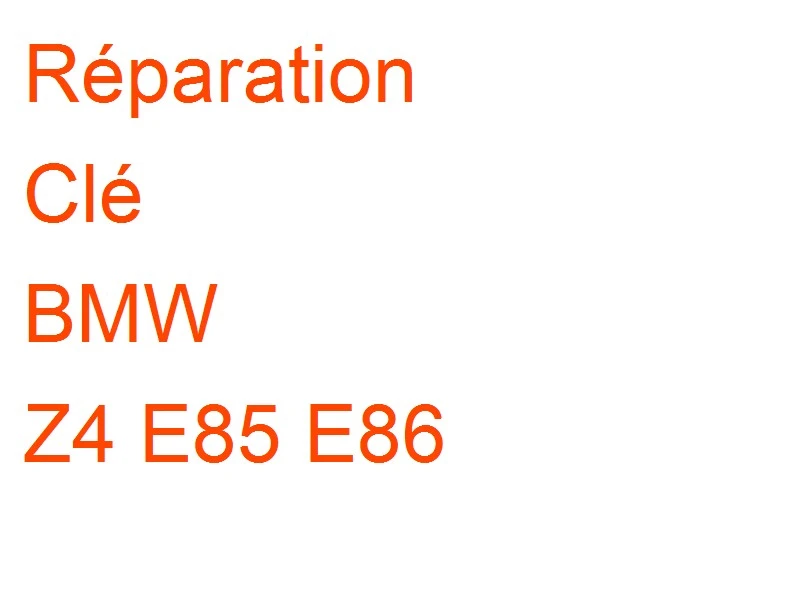 Clé BMW Z4 E85 E86