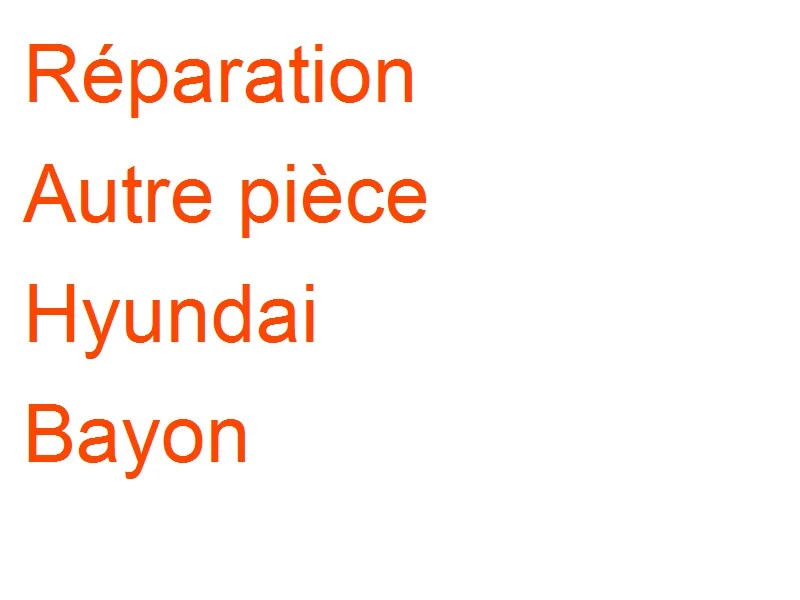 Autre pièce Hyundai Bayon
