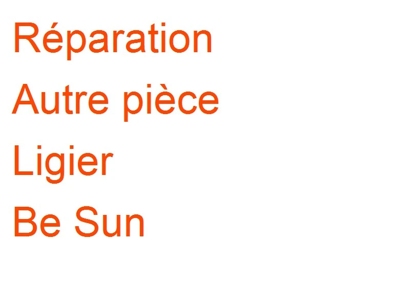 Autre pièce Ligier Be Sun