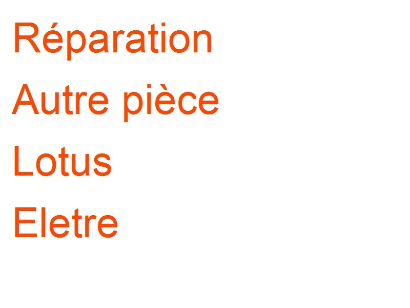 Autre pièce Lotus Eletre