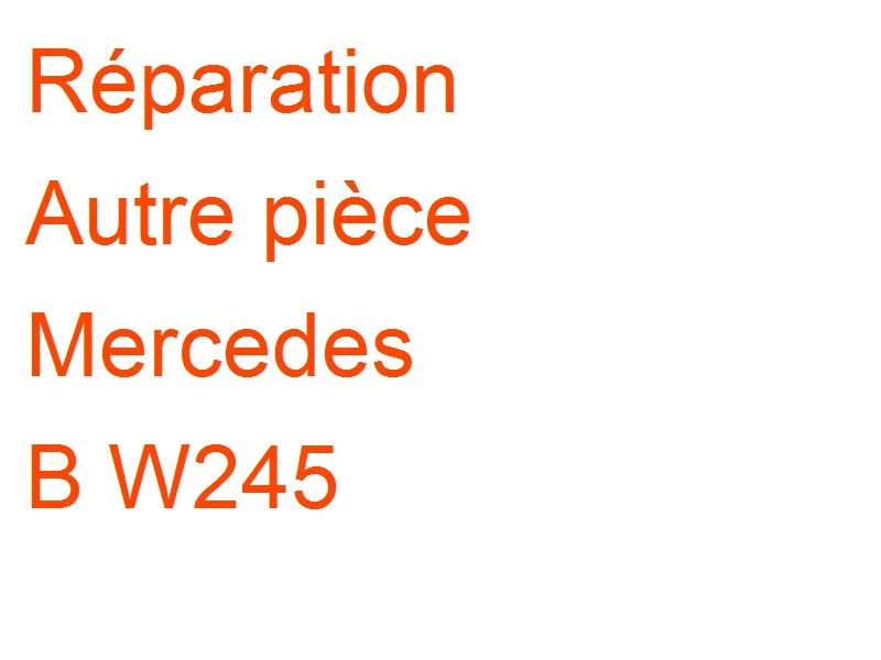 Autre pièce Mercedes B W245