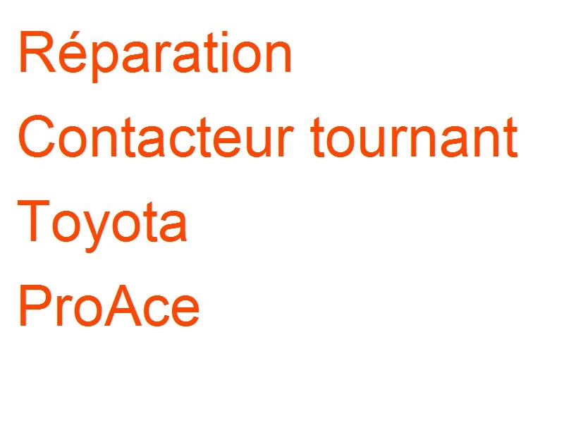 Contacteur tournant Toyota ProAce