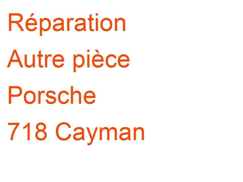 Autre pièce Porsche 718 Cayman