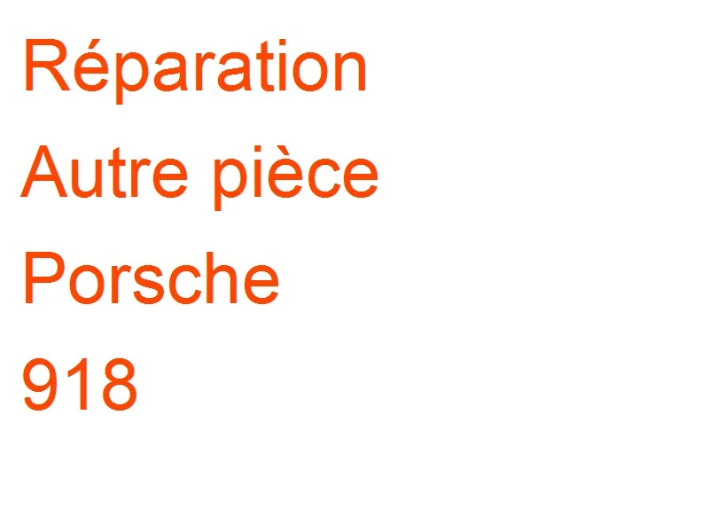 Autre pièce Porsche 918