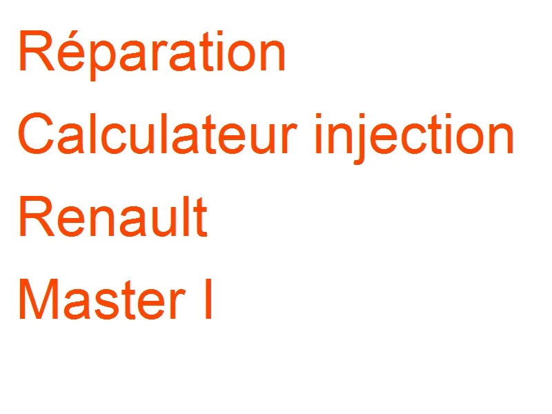 Calculateur injection Renault Master I