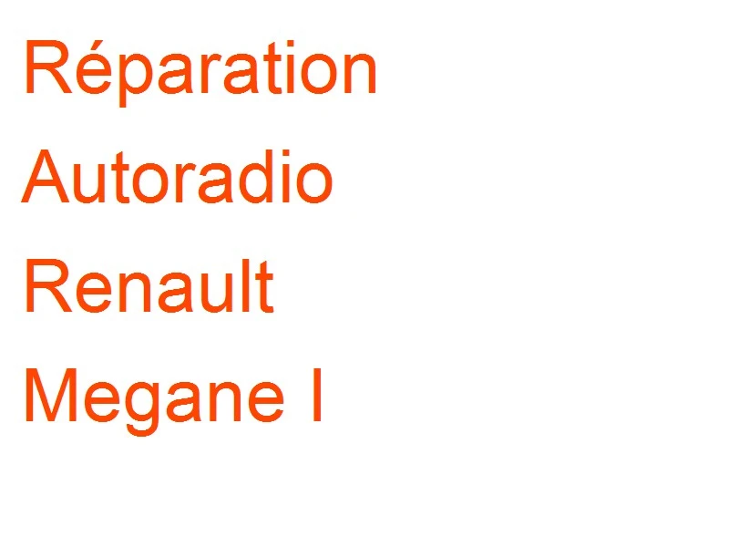 Autoradio Renault Megane I