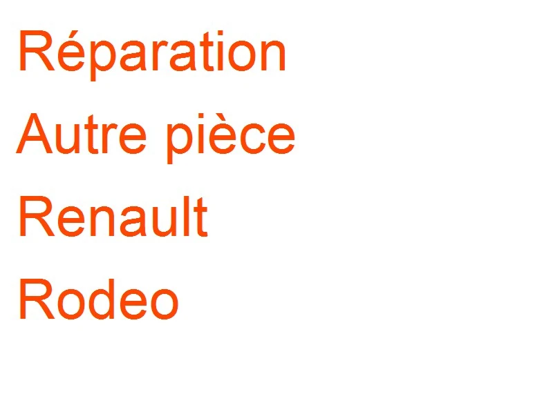 Autre pièce Renault Rodeo