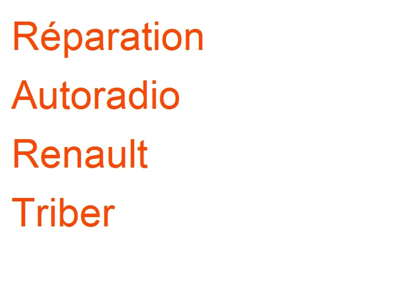Autoradio Renault Triber